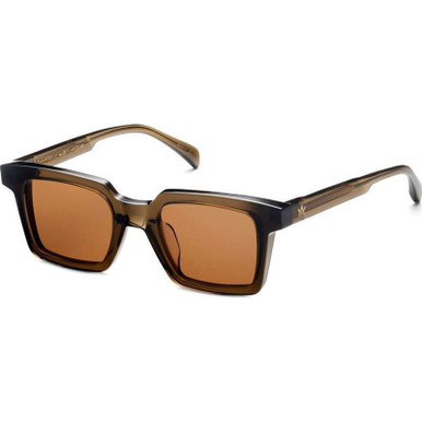 AM Eyewear Tommy Large, Khaki/Brown Lenses