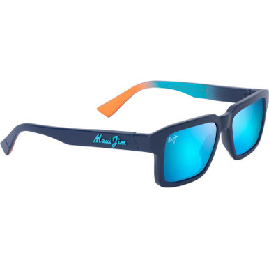 Kahiko - Matte Dark Blue/Blue Hawaii Polarised Lenses