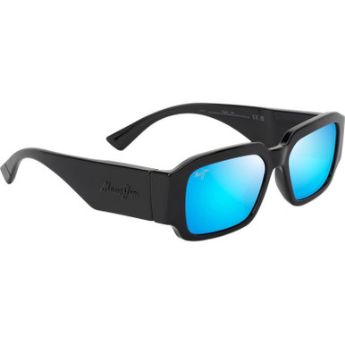 Shiny Black/Blue Hawaii Polarised Lenses