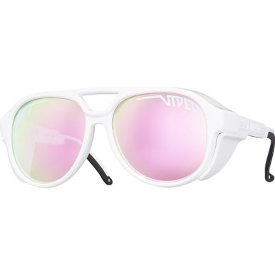 Miami Nights White/Pink Mirror Lenses