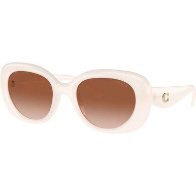 Coach HC8391U - Milky Cloud/Brown Gradient Lenses