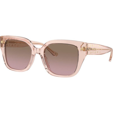 HC8392U - Transparent Dusty Rose/Brown Pink Gradient Lenses