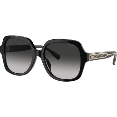 Coach HC8395F, Black/Grey Gradient Lenses