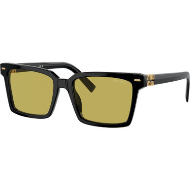 Miu Miu MU13ZS, Black/Olive Green Lenses