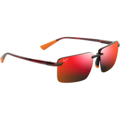 Maui Jim Laulima, Shiny Red Havana/Hawaii Lava Polarised Lenses