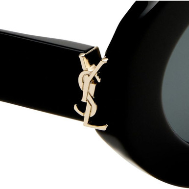 NEW Saint Laurent SLM136 Black Gold Sunglasses Saint Laurent SL M136 Oval Sunglasses in Black – Designer  main image 3