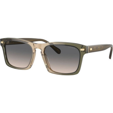 Coach HC8398U, Olive Tan Gradient/Green Sand Gradient Lenses