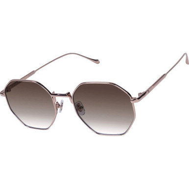 Valley Eyewear Orb - Gloss Bronze Japanese Titanium/Brown Gradient Lenses