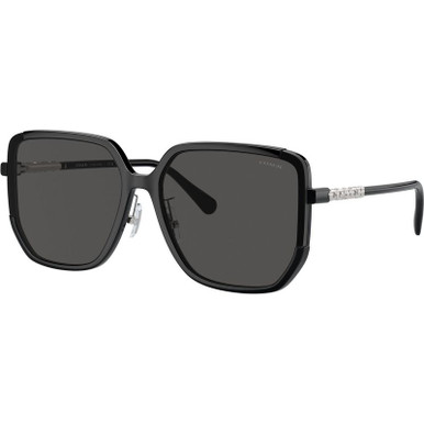 Coach HC8401D, Black/Grey Lenses