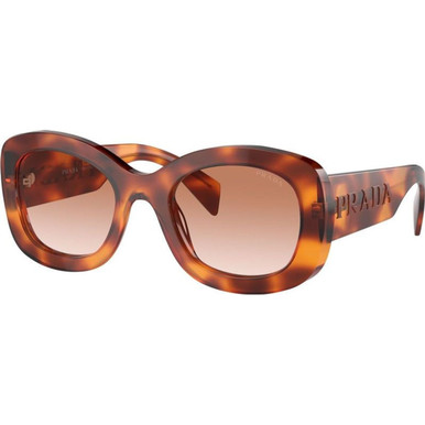 Prada PRA13S, Cognac Tortoise/Cognac Gradient Lenses