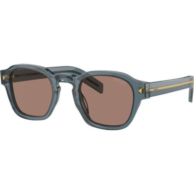 Prada PRA16S, Transparent Ocean/Brown Mirror Lenses 52 Eye Size