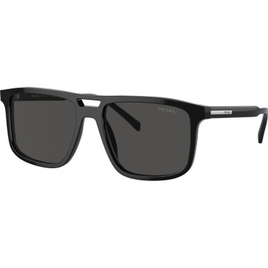 Prada PRA22S, Black/Dark Grey Lenses 56 Eye Size