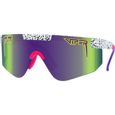 Pit Viper The 2000s, Son of Beach White/Purple Green Mirror Lenses