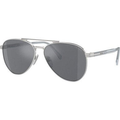 Silver/Dark Grey Flash Silver Mirror Lenses 61 Eye Size