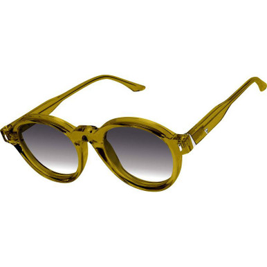 Valley Eyewear Motel, Olive Green with Silver Metal/Black Gradient Lenses