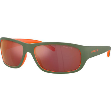 Top Matte Military and Orange/Orange Yellow Mirror Lenses