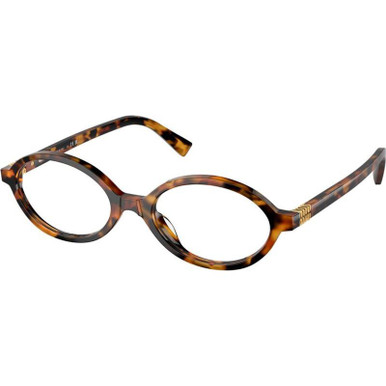 Miu Miu Glasses 01XV, Light Havana/Clear Lenses