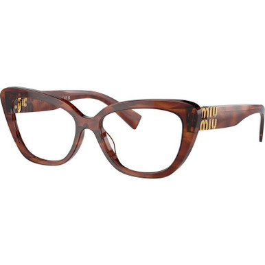 05VV - Striped Tobacco/Clear Lenses 53 Eye Size