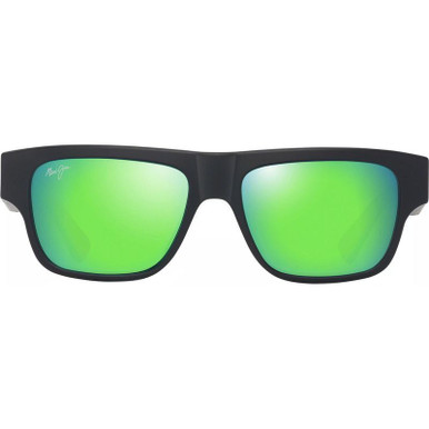 Maui Jim Kokua Matte Black/Maui Green Polarised Sunglasses display picture 2