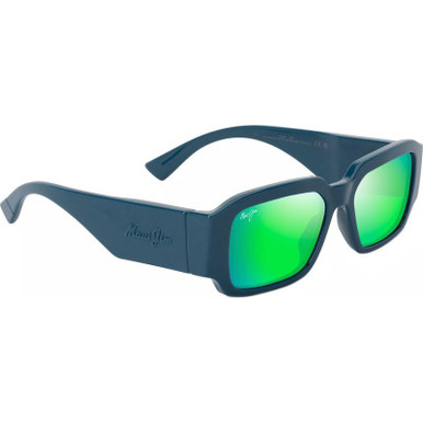 Maui Jim Kupale, Shiny Petrol Blue/Maui Green Polarised Lenses