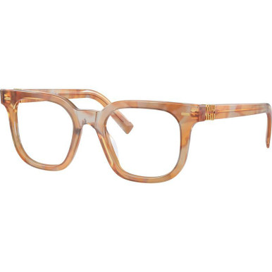 Cream Havana/Clear Lenses 49 Eye Size