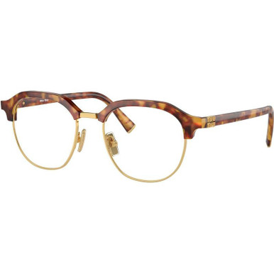 Miu Miu Glasses 10XV, Light Havana/Clear Lenses