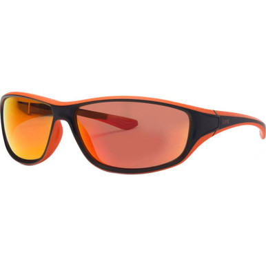 Liive Pusher, Matte Black and Orange/Orange Mirror Lenses