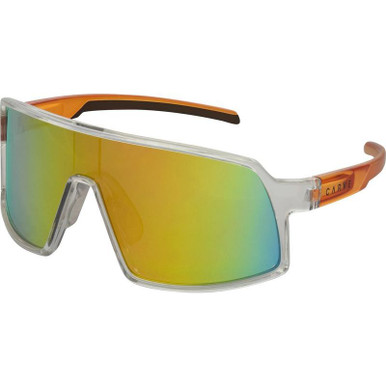 Gloss Clear and Orange/Orange Mirror Lenses