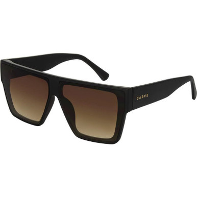 The Saint - Matte Black/Brown Gradient Lenses