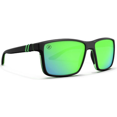 Blenders Mesa - Alpine Moon Black/Green Mirrored Polarised Lenses