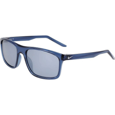 Nike Fire L, Matte Mystic Navy/Silver Mirror Polarised Lenses