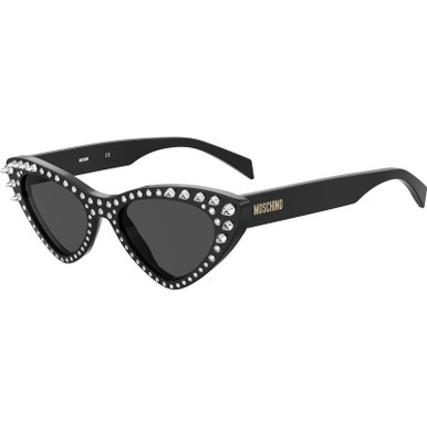 Moschino MOS006/S/STR - Black/Dark Grey Lenses