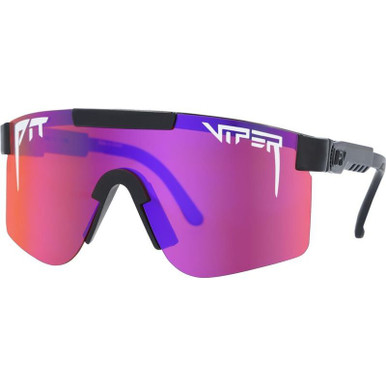 Pit Viper The Single Wides - Mud Slinger Black/Purple Pink Mirror Lenses