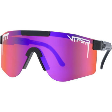 Pit Viper The Double Wides - Mud Slinger Black/Purple Pink Mirror Lenses