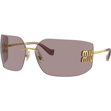 Miu Miu MU54YS, Gold/Light Purple Brown Lenses