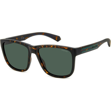 Polaroid PLD 2155/S, Matte Brown Havana/Green Polarised Lenses