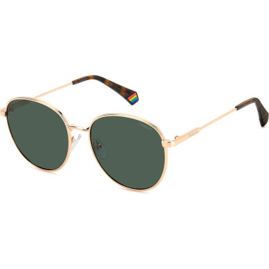 Polaroid PLD 6215/S/X, Gold Copper/Green Polarised Lenses