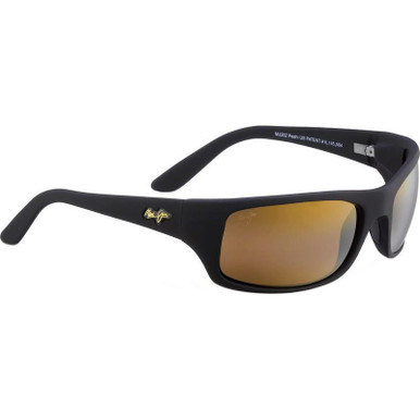 Maui Jim Peahi, Matte Black/HCL Bronze +1.5 Readers Polarised Lenses