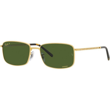 Legend Gold/Dark Green Glass Polarised Lenses 57 Eye Size