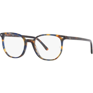 Ray-Ban Glasses Elliot RX5397, Yellow and Blue Havana/Clear Lenses 50 Eye Size