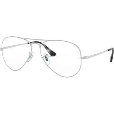 Aviator RX6489 - Silver/Clear Lenses 55 Eye Size