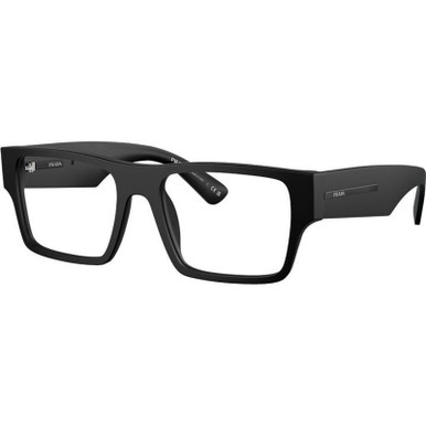 Prada Glasses PRA08V, Matte Black/Clear Lenses 54 Eye Size