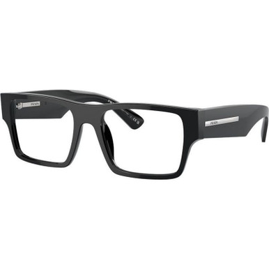 Prada Glasses PRA08V, Black/Clear Lenses 54 Eye Size