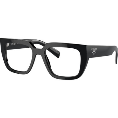 Prada Glasses PRA03V, Black/Clear Lenses 52 Eye Size