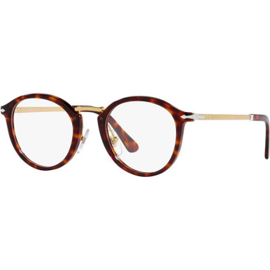 Persol Glasses Vico PO3309V - Havana/Clear Lenses 51 Eye Size