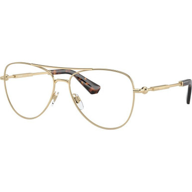 Burberry Glasses BE1386, Light Gold/Clear Lenses 55 Eye Size