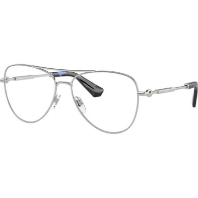 Burberry Glasses BE1386, Silver/Clear Lenses 55 Eye Size