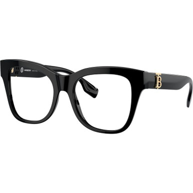 Burberry Glasses BE2388, Black/Clear Lenses 50 Eye Size
