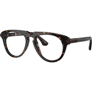 Burberry Glasses BE2408U, Dark Havana/Clear Lenses 53 Eye Size