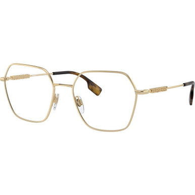 Burberry Glasses BE1381, Light Gold/Clear Lenses 54 Eye Size